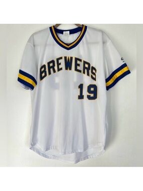 Milwaukee Brewers Robin Yount No. 19 VINTAGE 1974 Home MLB Baseball Jersey / HOF